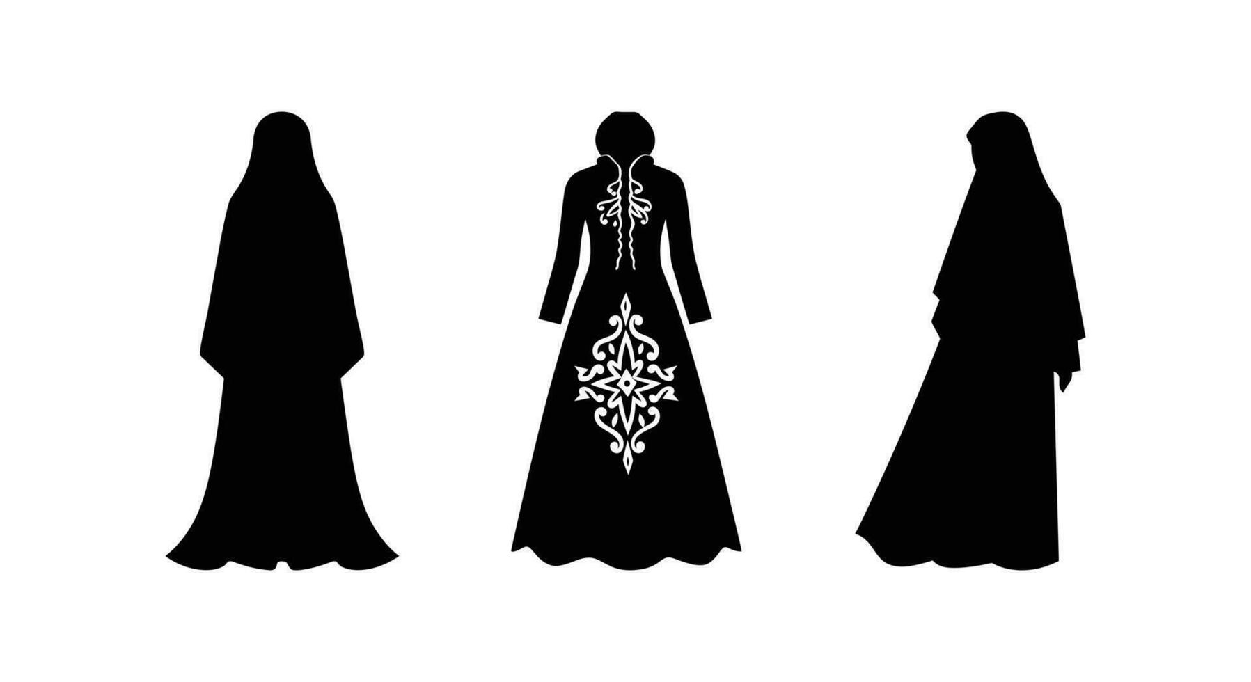 elegante niqab estilo vector Arte