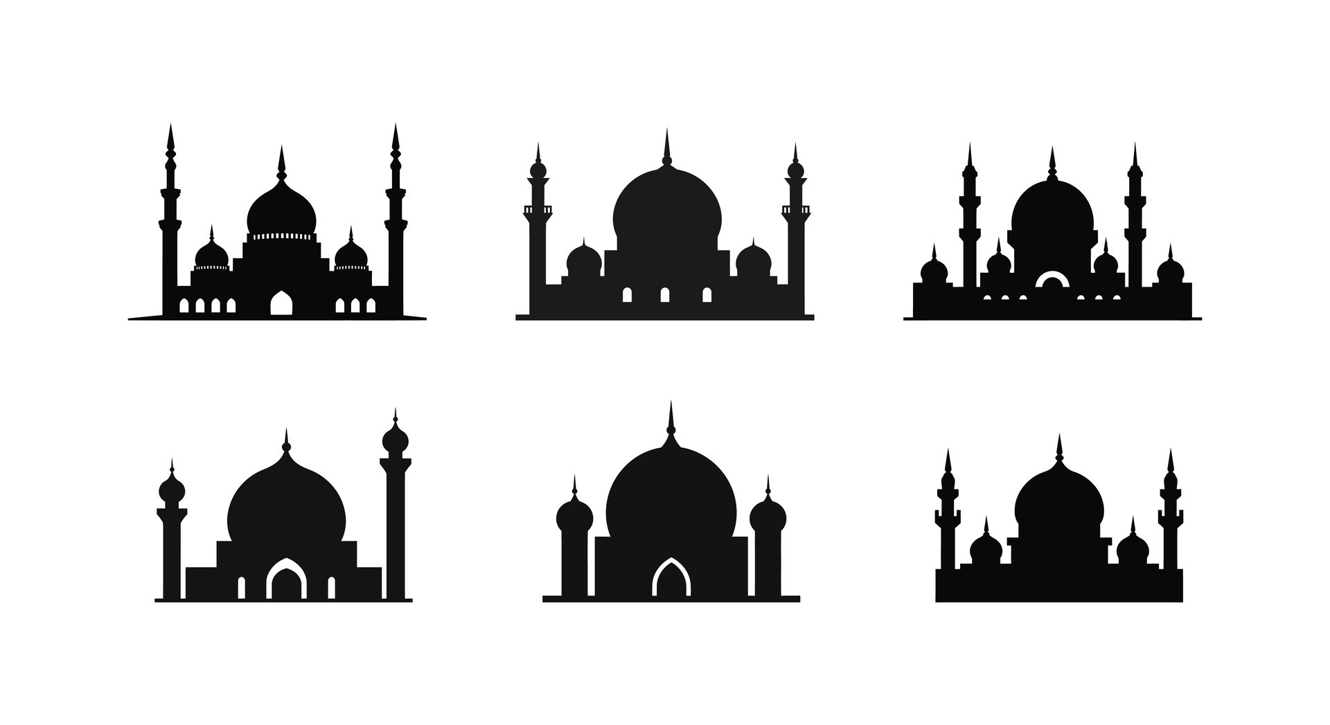 Graceful Mosque Architecture Vector Art 34372550 Vector Art at Vecteezy