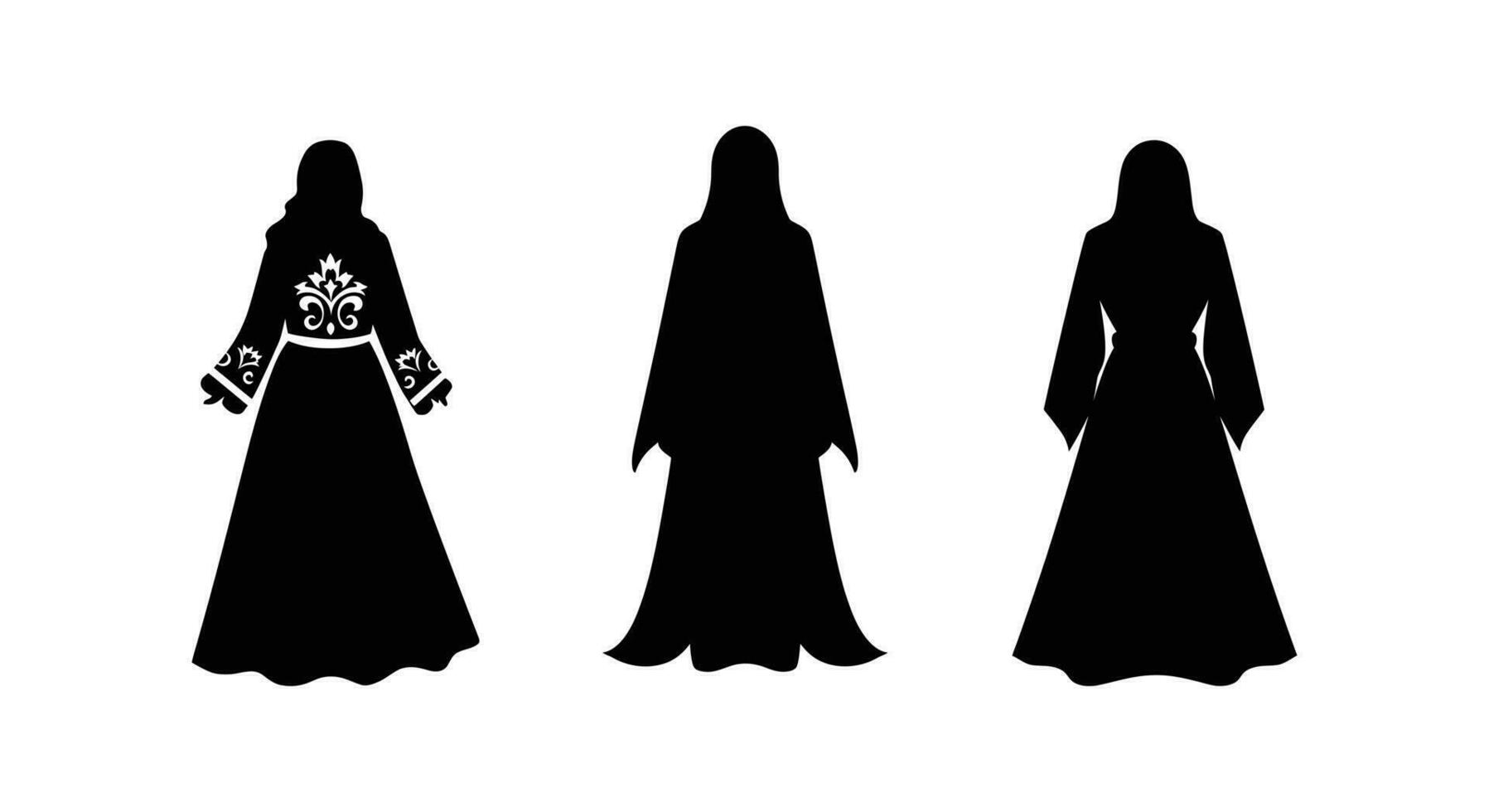 Abaya Couture Vector Silhouette