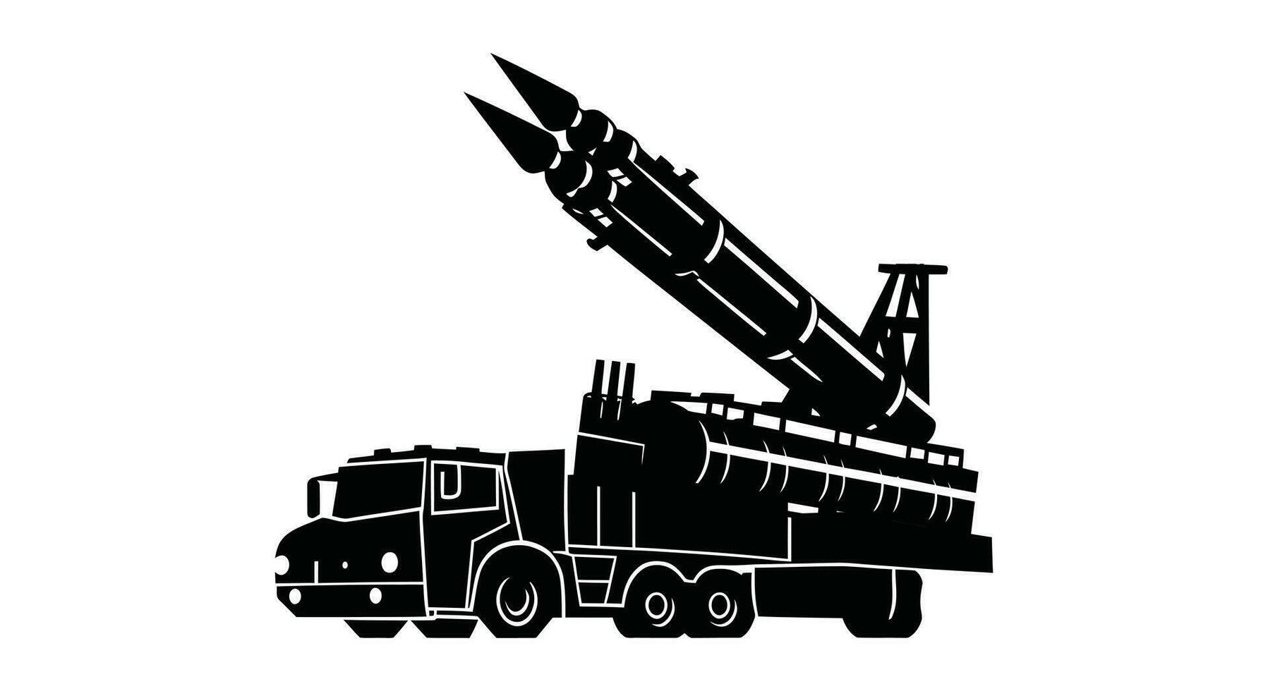 Stealth Striker Missile Silhouette vector