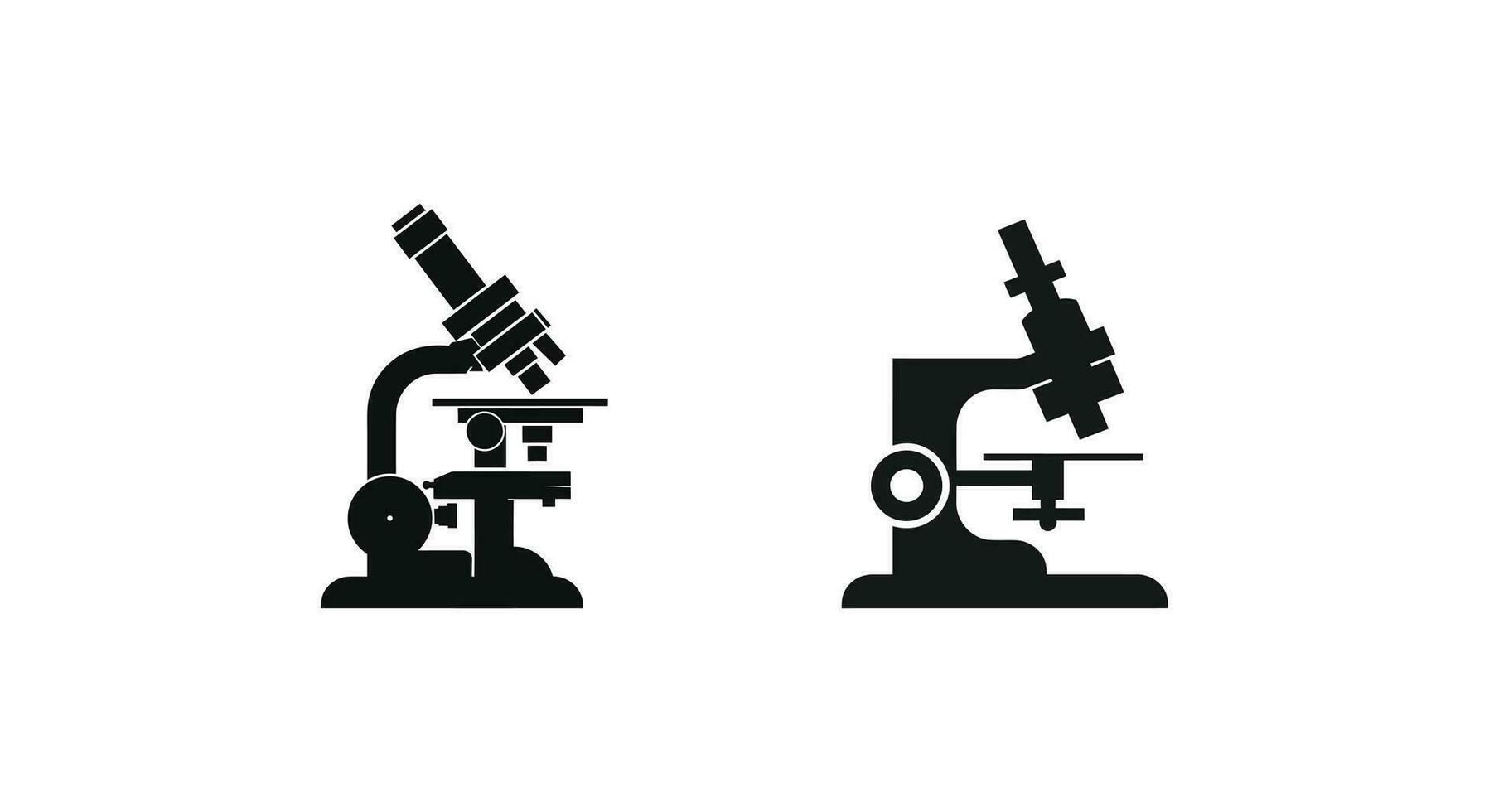 Intricate Microcosms Silhouettes in Science vector
