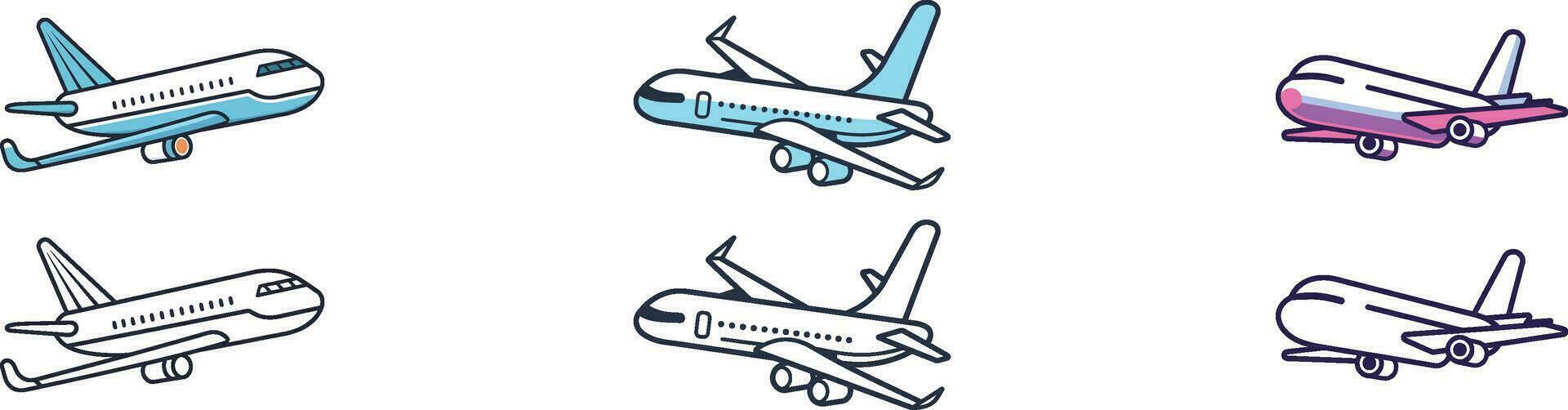 Plane Vector Collection for Air Travel and Exploration.