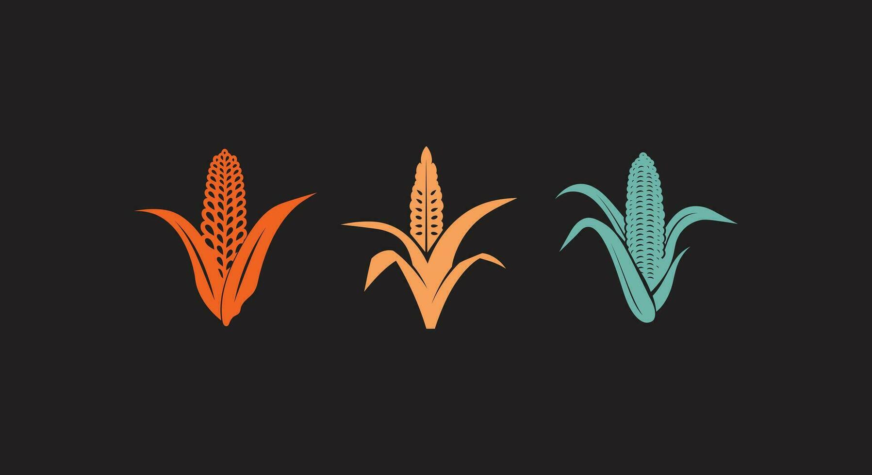 maíz abundante vector ilustración para cosecha