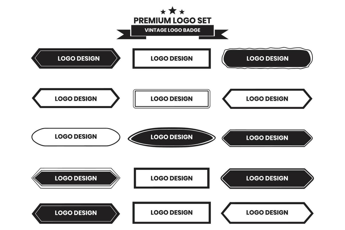 logos y insignias en Clásico estilo vector