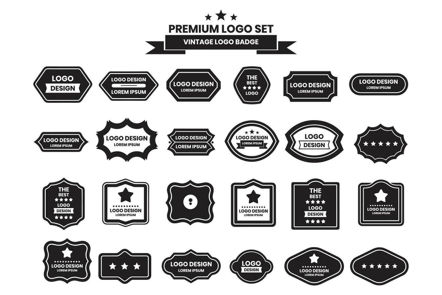 logos and badges in vintage style vector