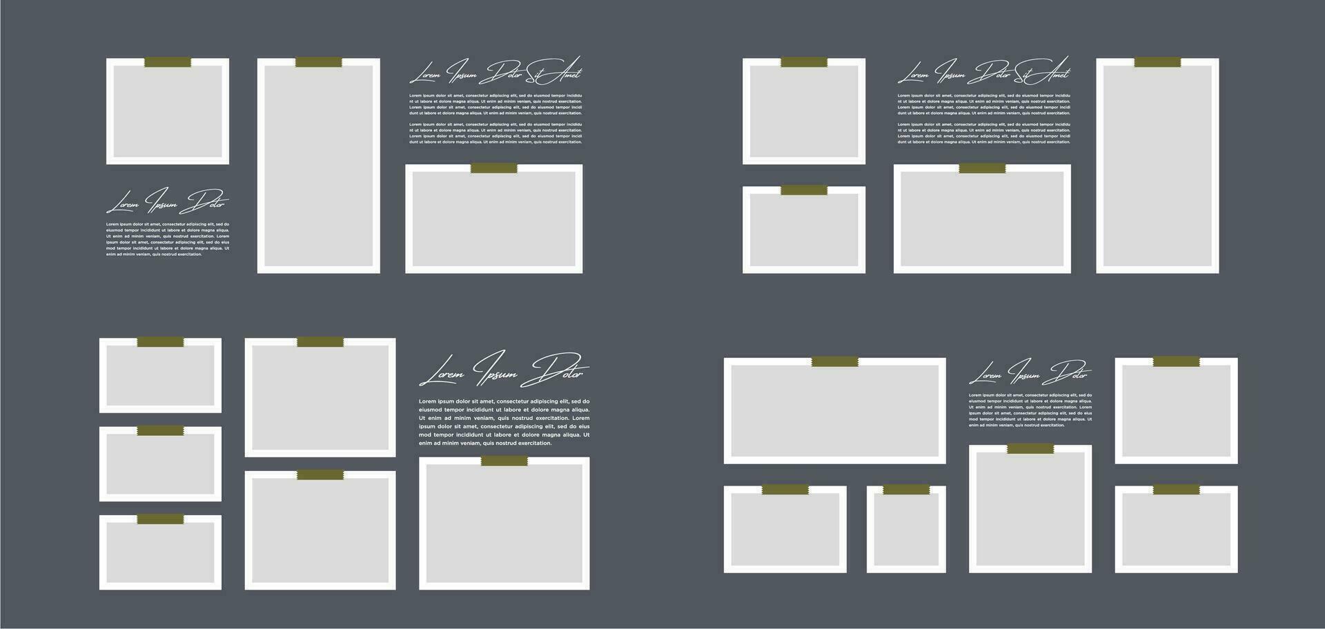 Pictures or photos frame collage vector