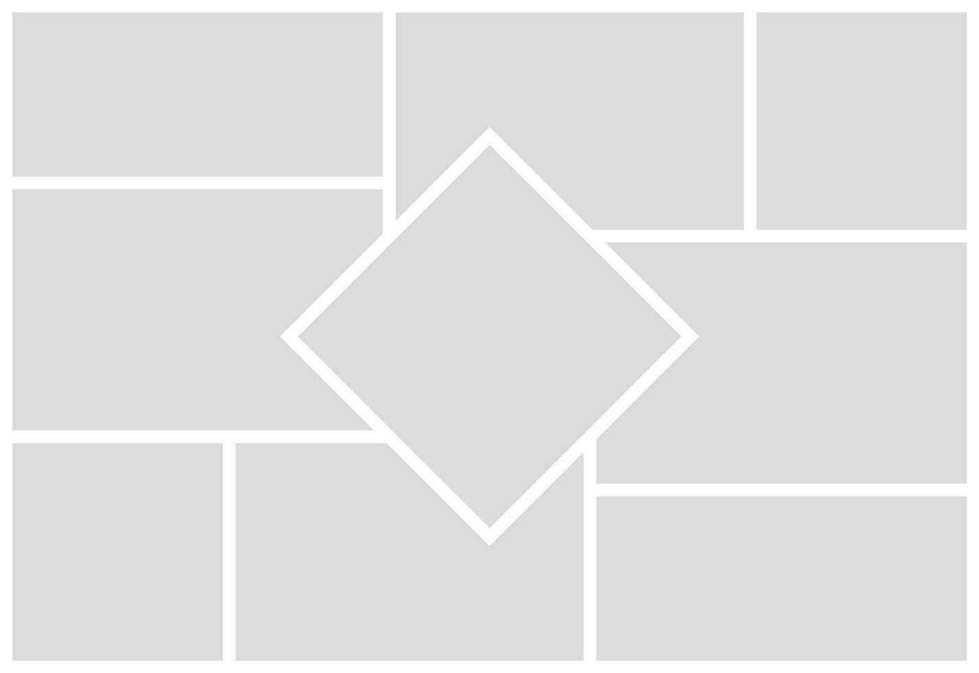 Pictures or photos frame collage photo frames and digital photo wall template vector
