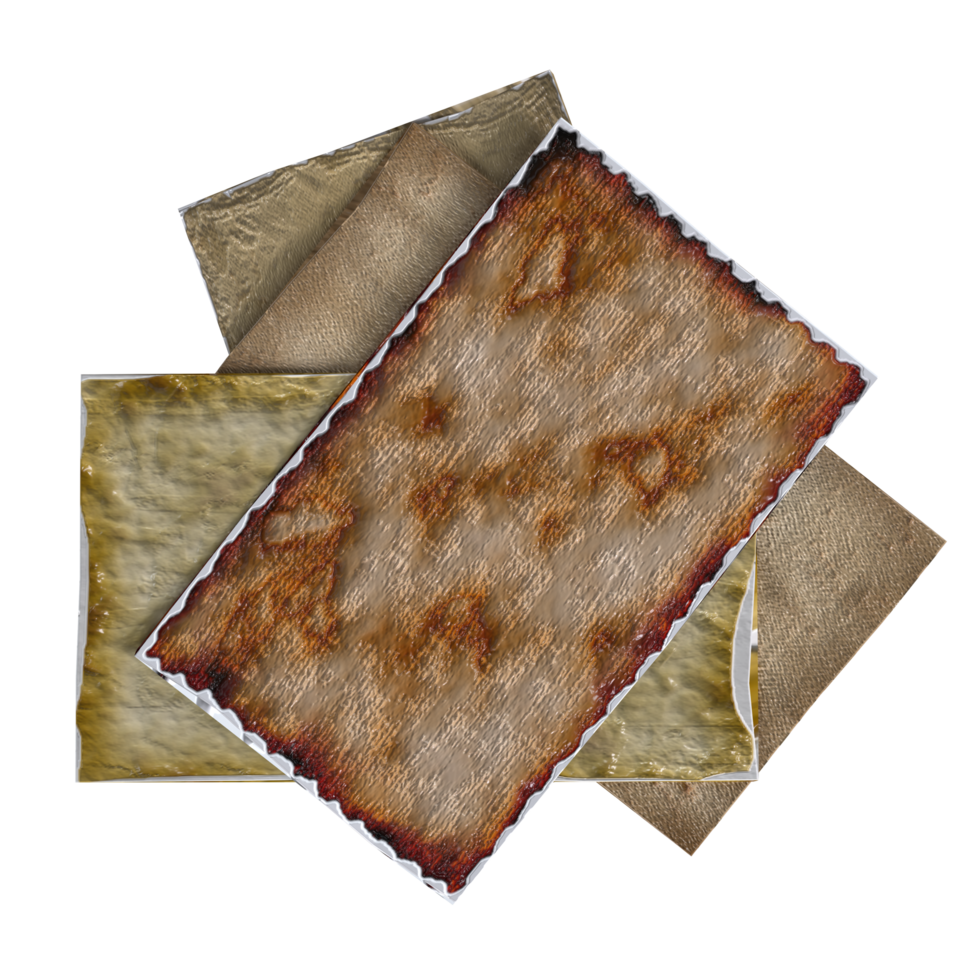 old parchment paper on a transparent background png
