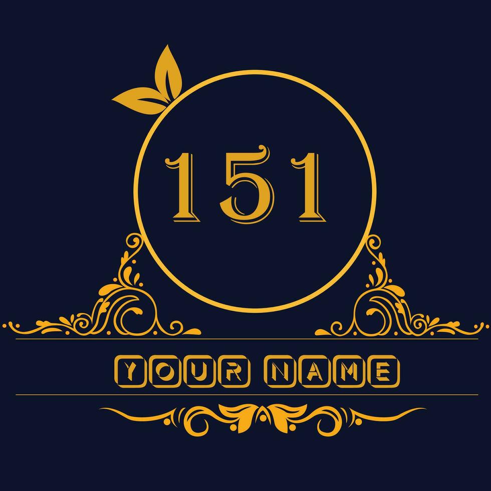 New unique logo design with number 151 34373504 Vector Art at Vecteezy