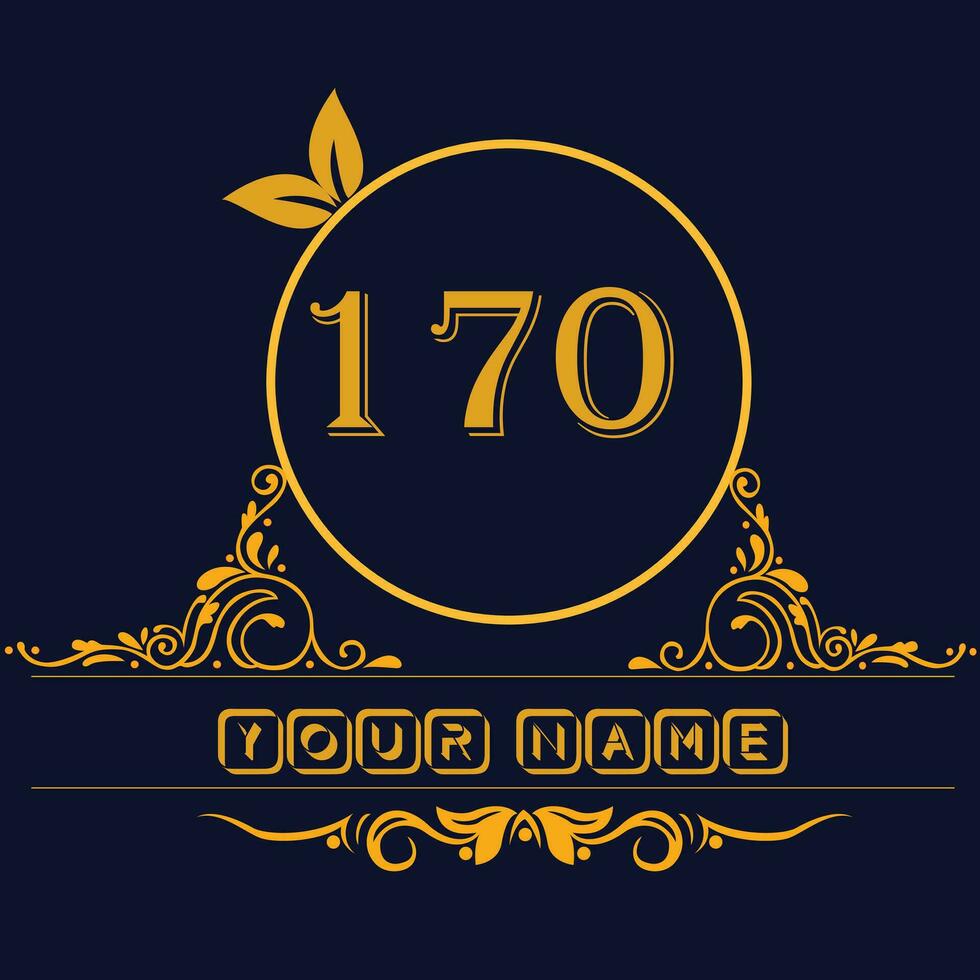 New unique logo design with number 170 vector