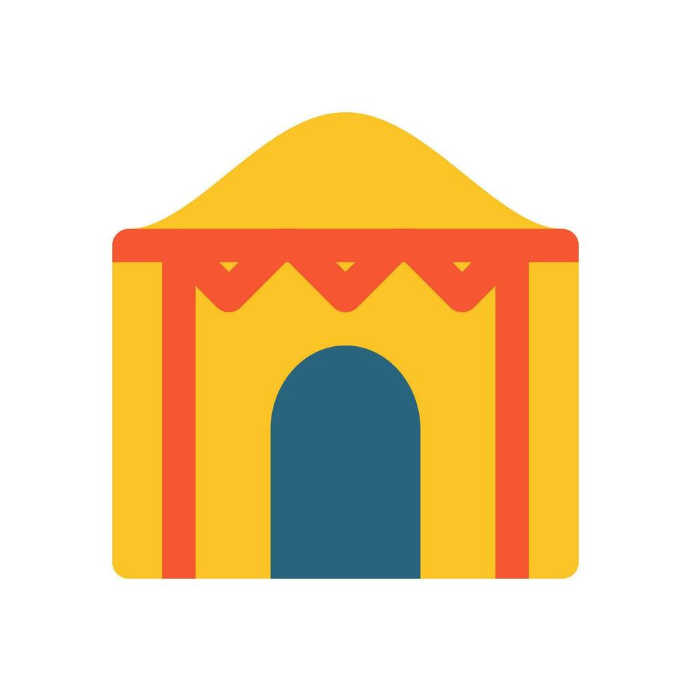 tent icon flat style vector