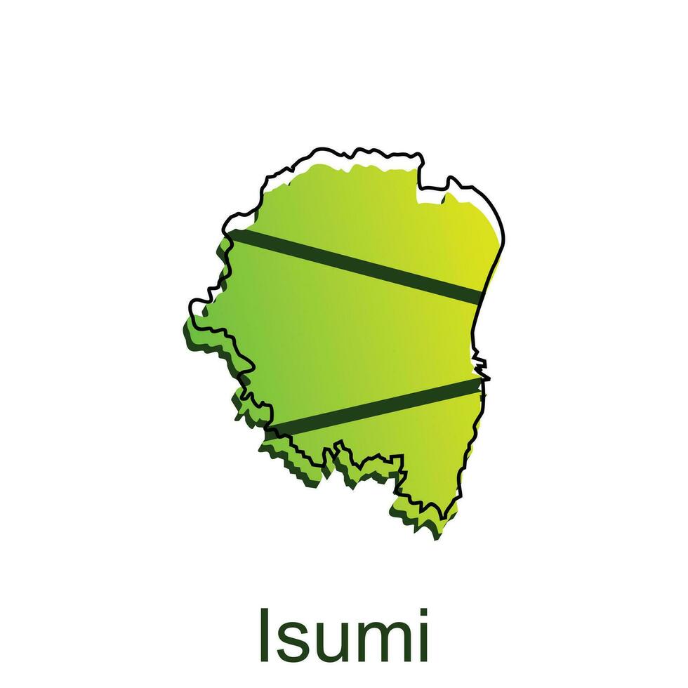 mapa ciudad de isumi diseño, alto detallado vector mapa - Japón vector diseño plantilla, adecuado para tu empresa