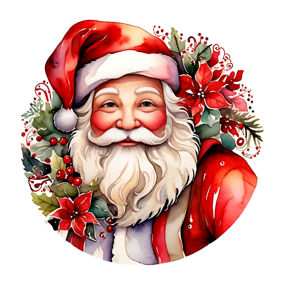 Christmas Watercolor Clipart Sticker - AI Generated png