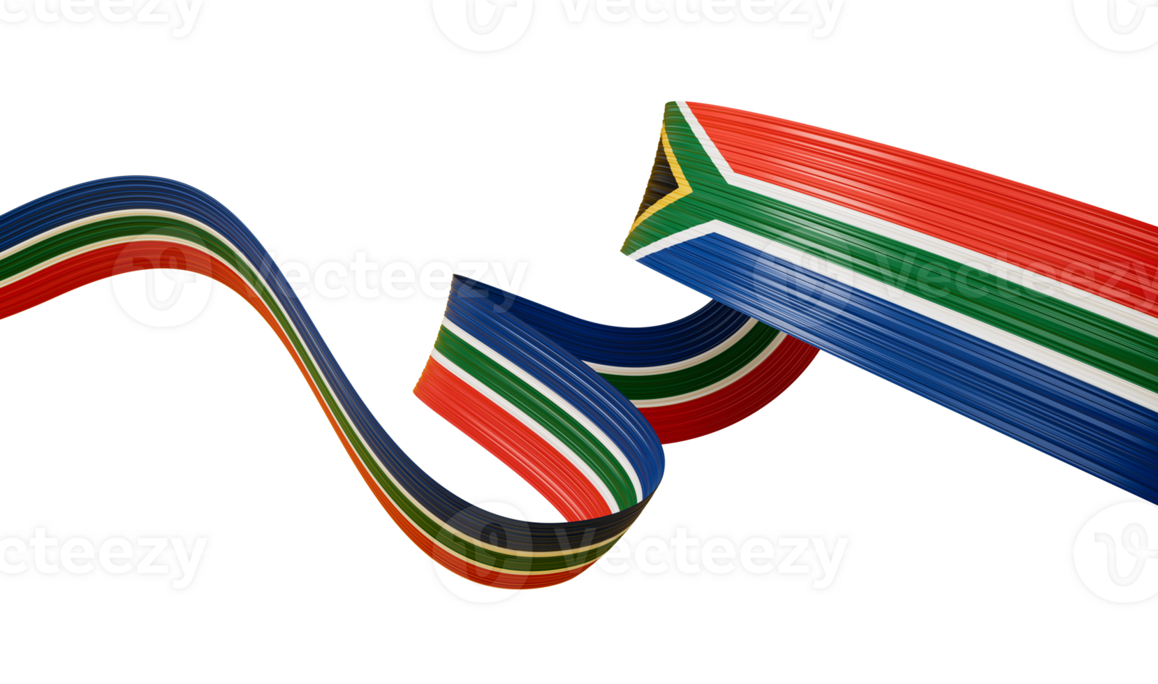 3d Flag Of South Africa, 3d Wavy Shiny South Africa Ribbon Flag , 3d illustration png