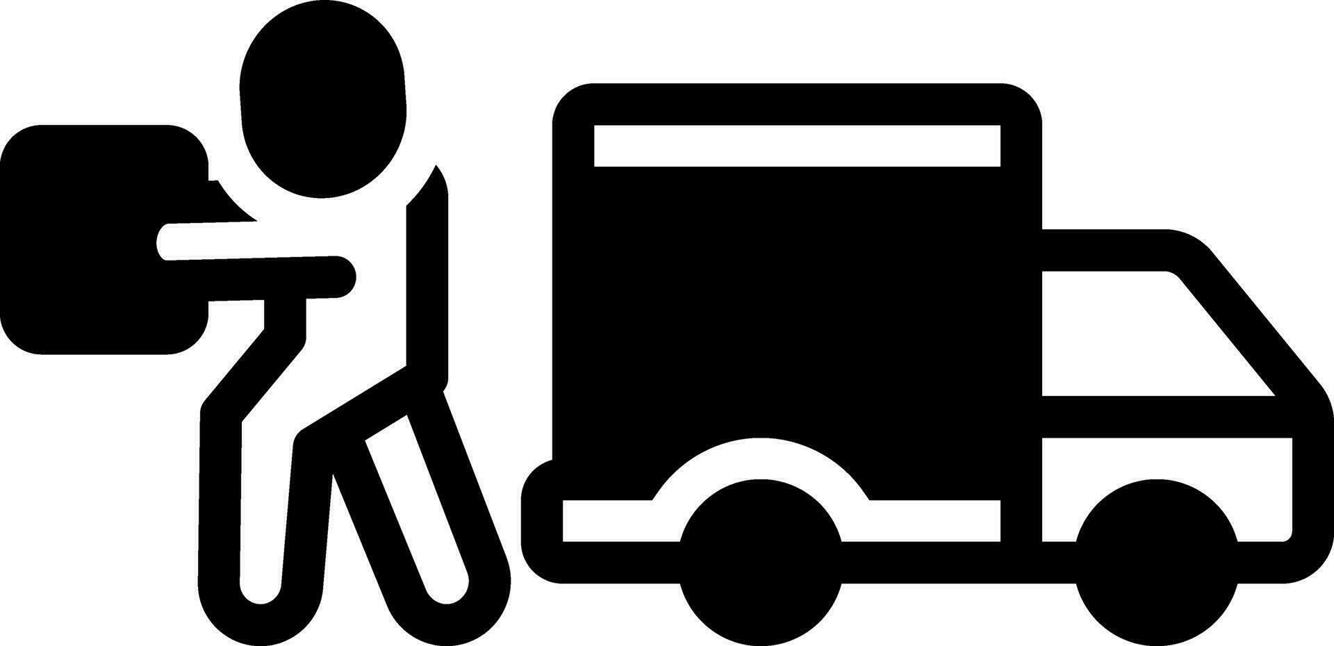 solid icon for delivers vector
