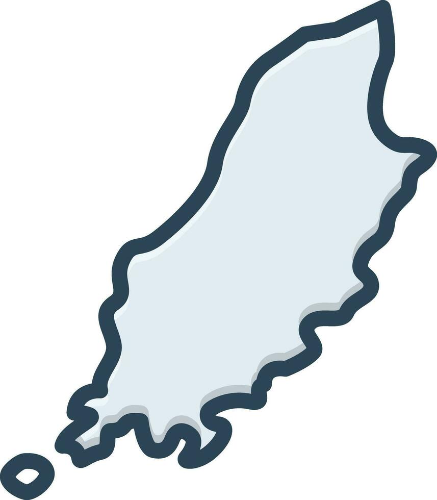 color icon for isle vector