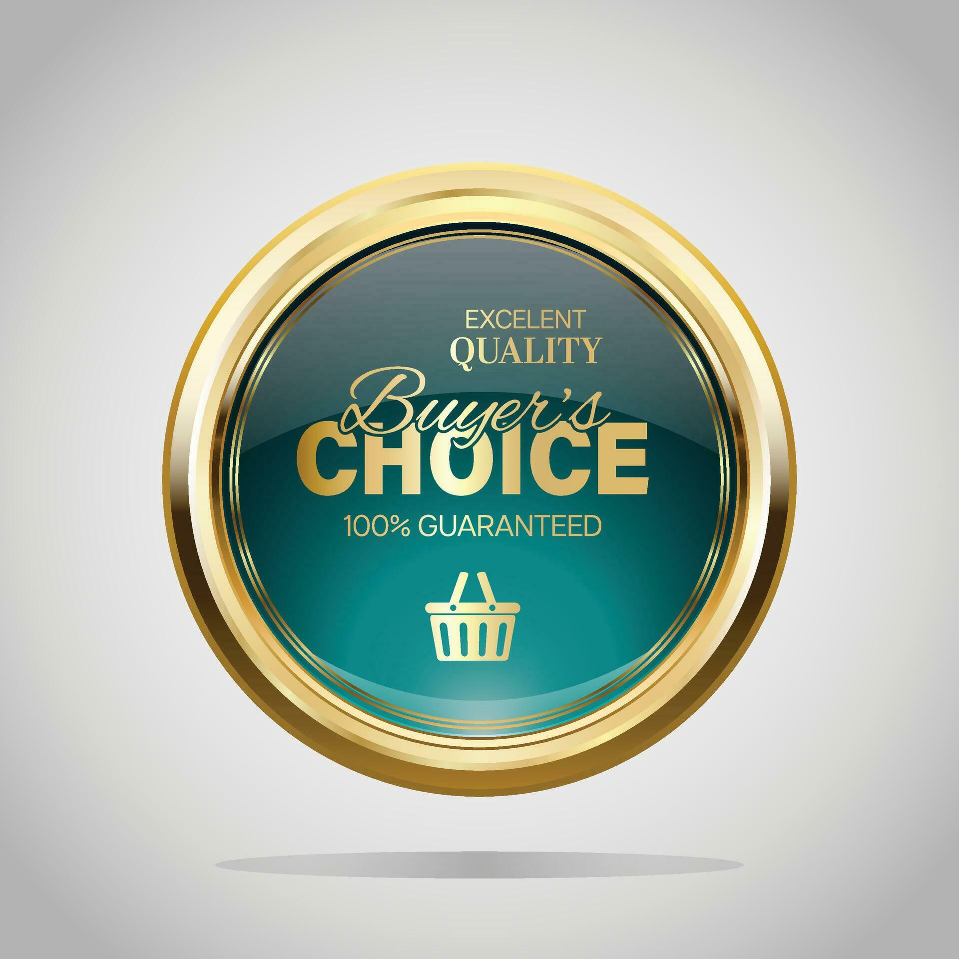 Luxury golden green badges and labels. Retro vintage circle badge