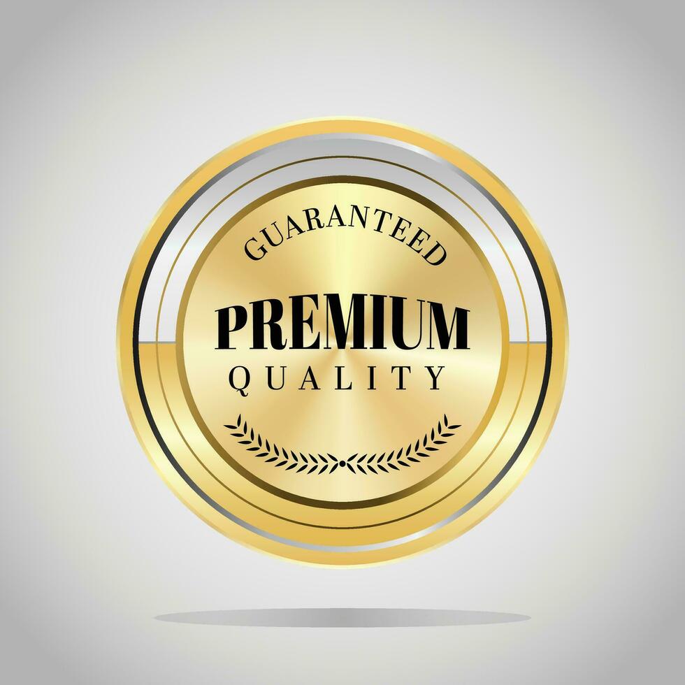 Luxury golden badges and labels. Retro vintage circle badge design vector