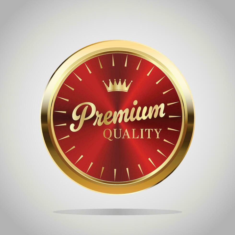 Luxury golden badges and labels. Retro vintage circle badge design vector