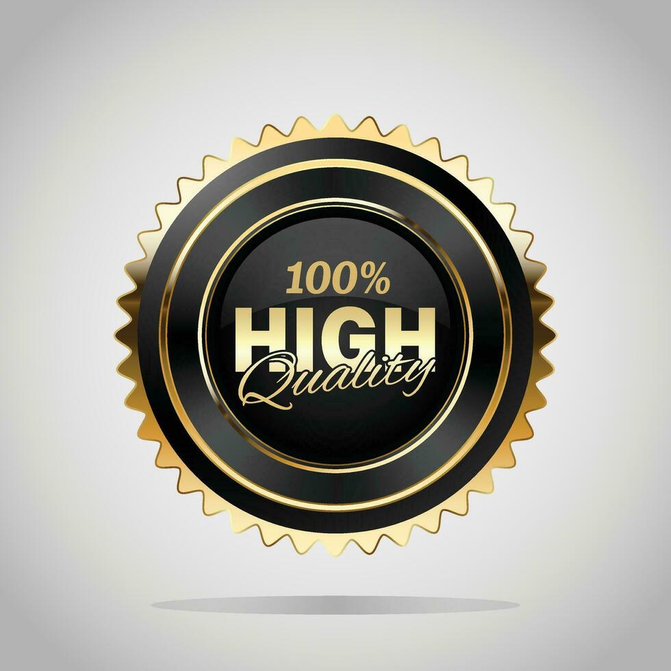 Luxury golden badges and labels. Retro vintage circle badge design vector