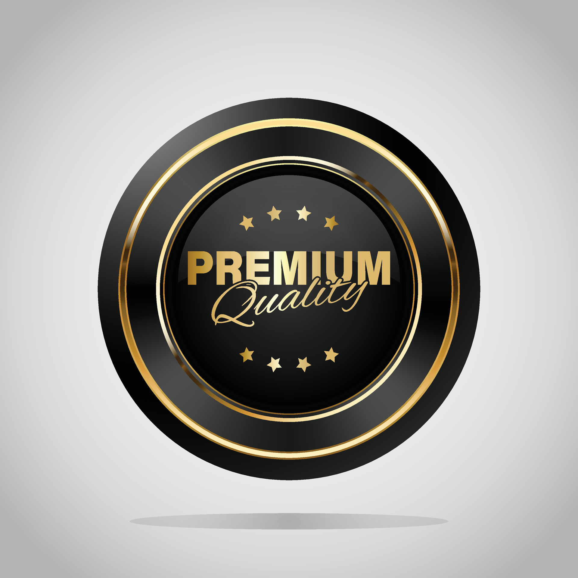 Luxury golden badges and labels. Retro vintage circle badge design