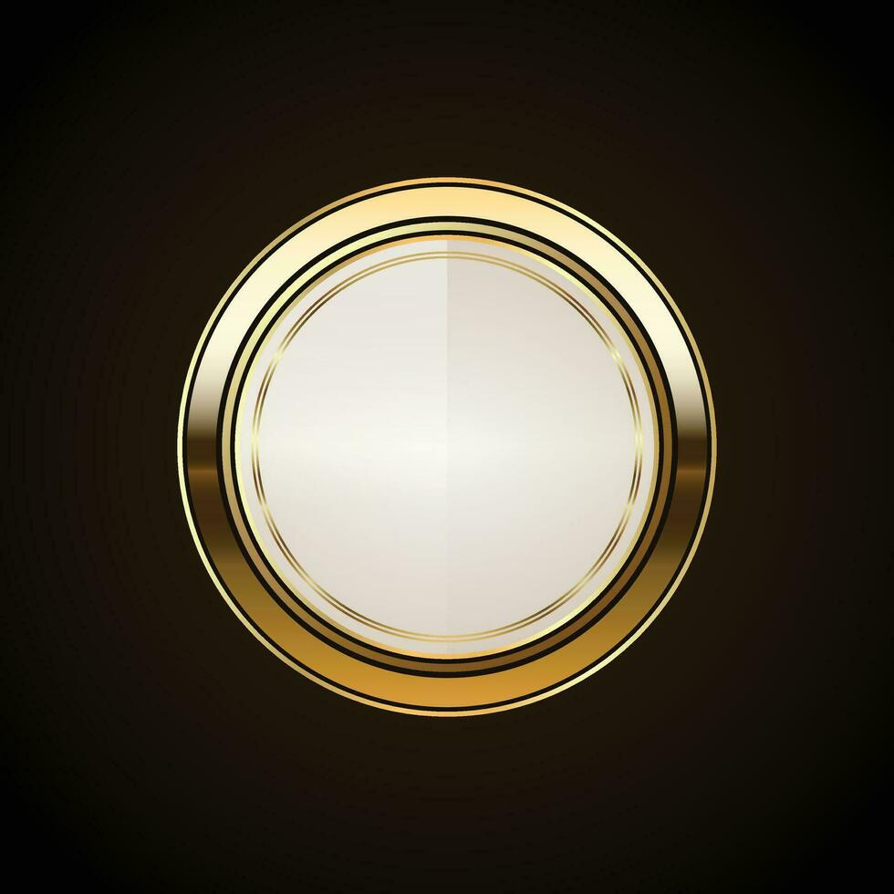 Luxury golden badges and labels. Retro vintage circle badge design vector