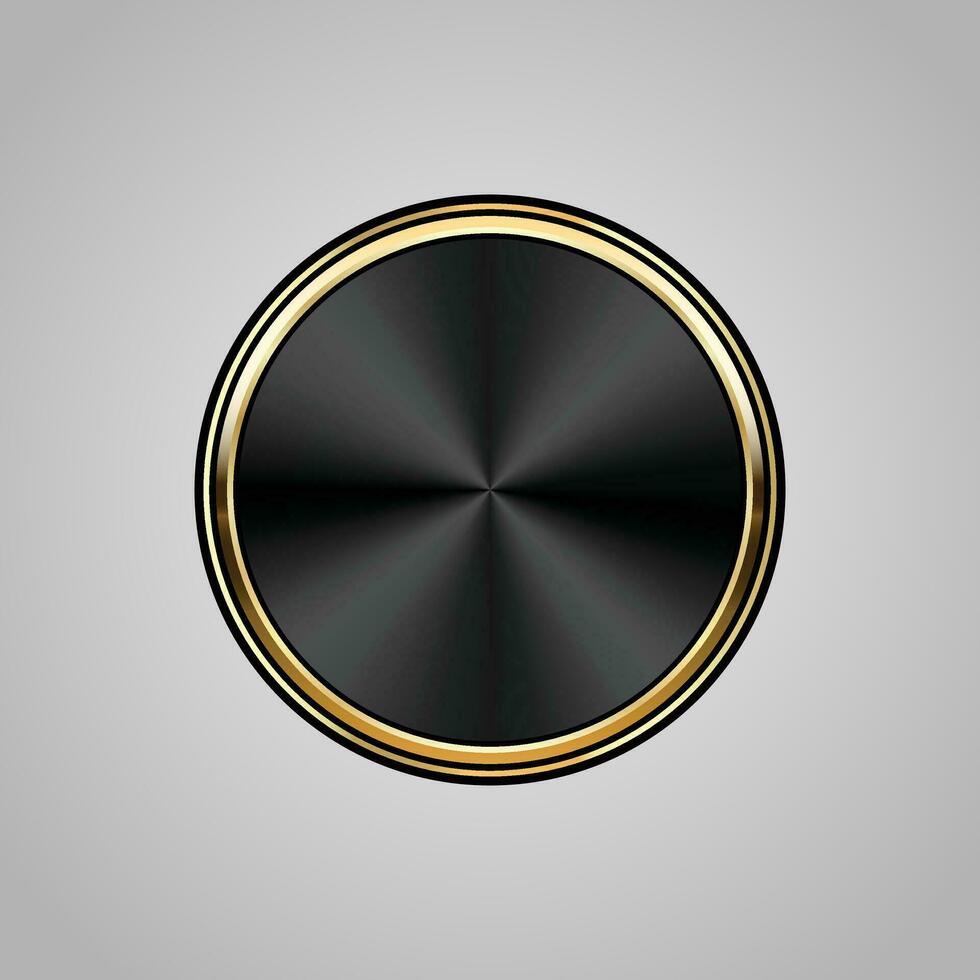 Luxury golden black badges and labels. Retro vintage circle badge design vector