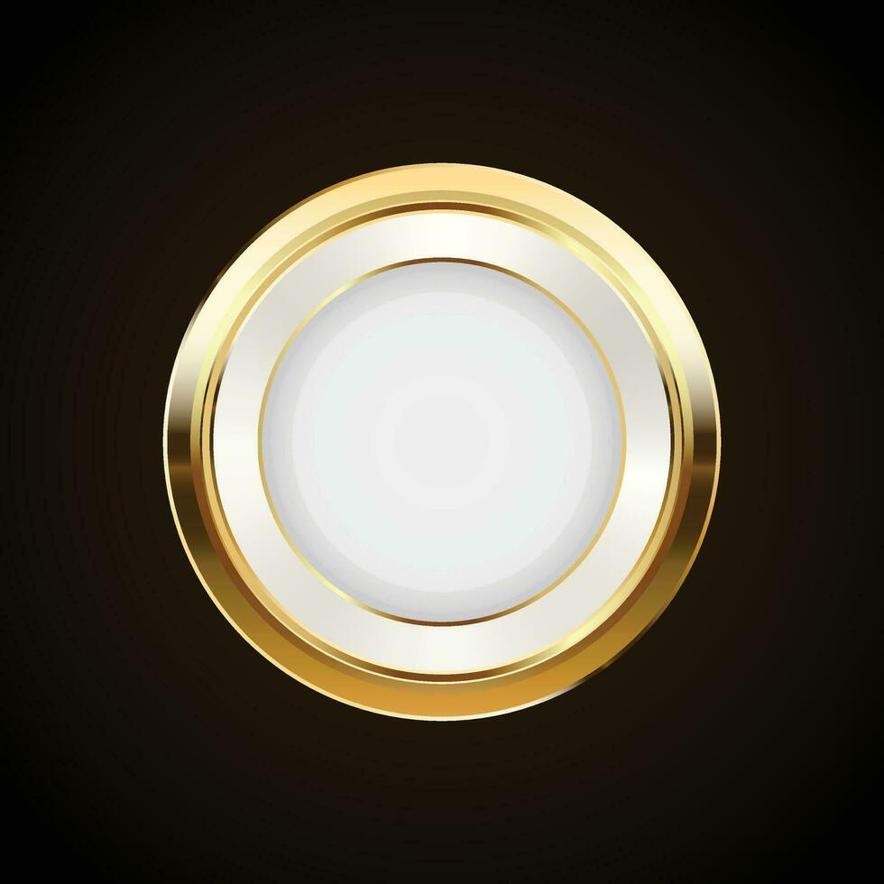 Luxury golden badges and labels. Retro vintage circle badge design vector