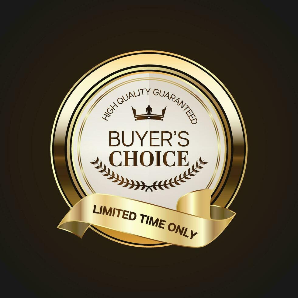 Luxury golden sale badges and labels. Retro vintage sale circle badge design vector