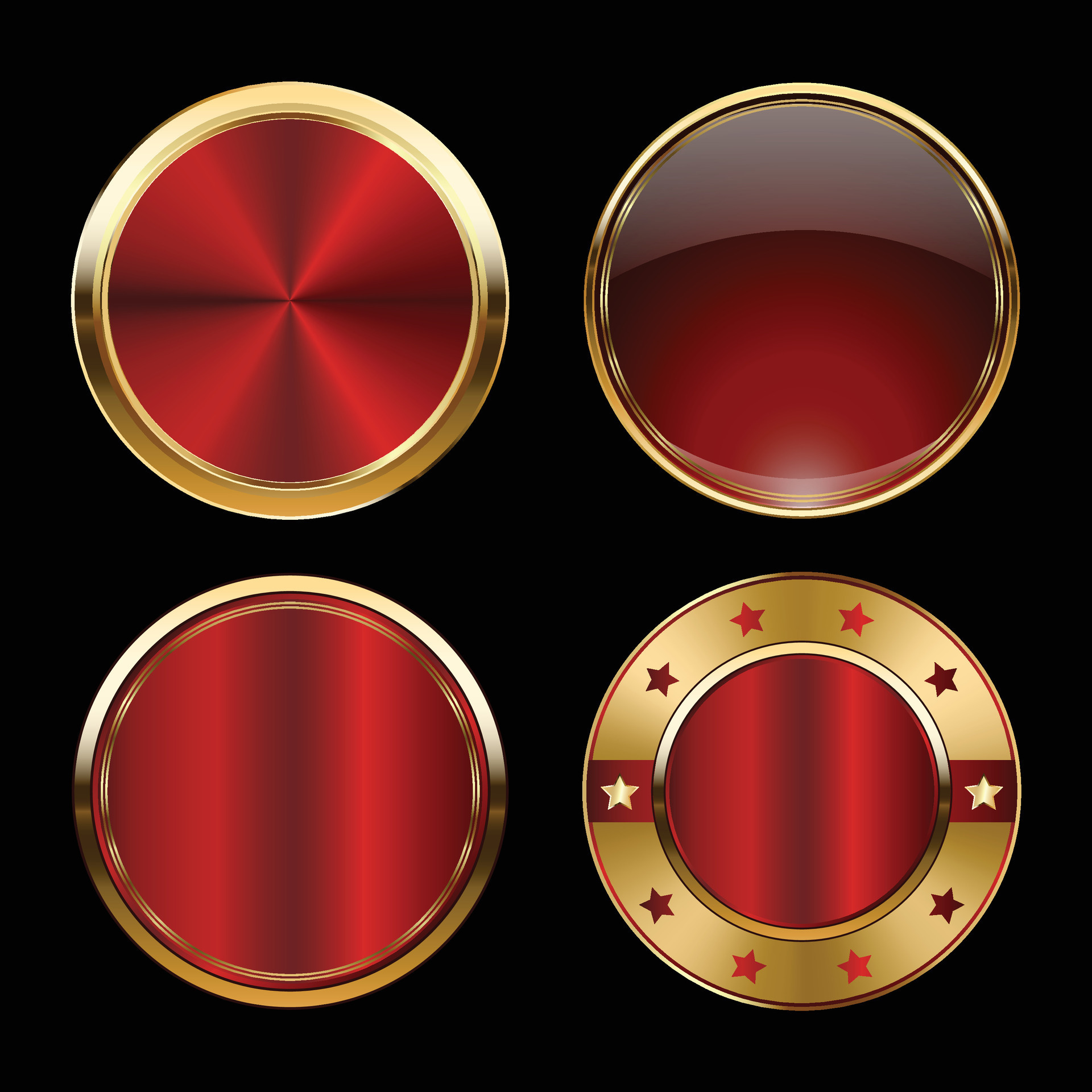 Luxury golden badges and labels. Retro vintage circle badge design