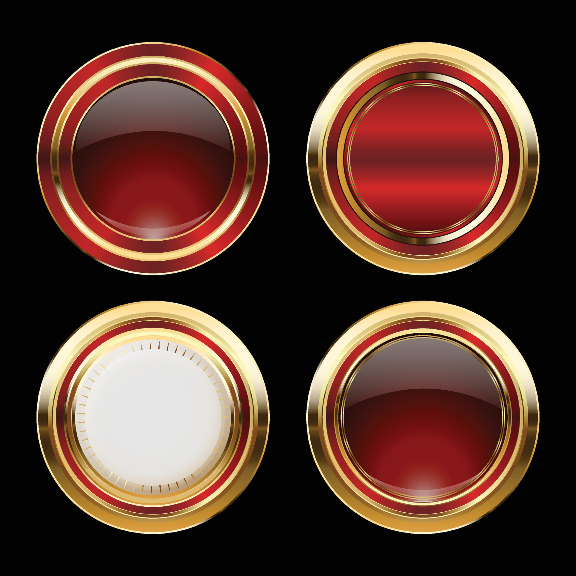 Luxury golden badges and labels. Retro vintage circle badge design