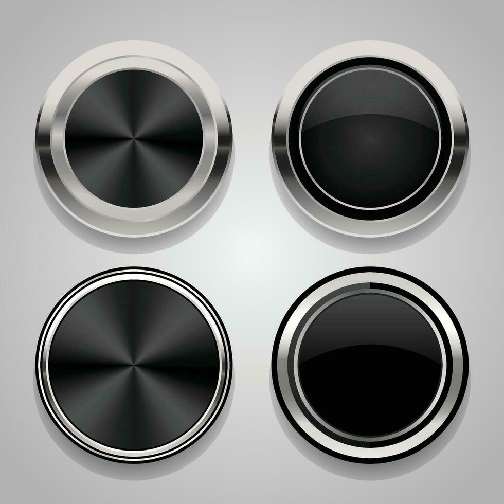 Luxury silver badges and labels. Retro vintage circle badge design vector