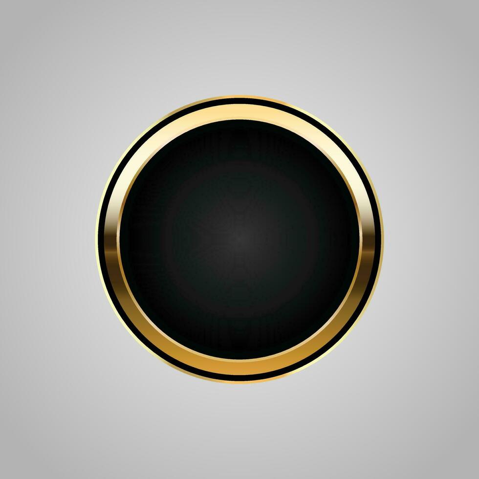 Luxury golden black badges and labels. Retro vintage circle badge design vector