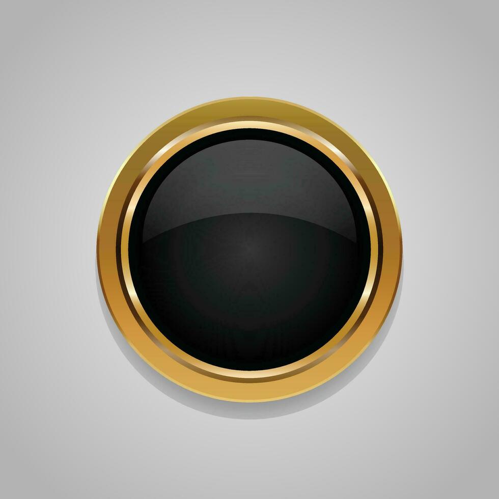 Luxury golden black badges and labels. Retro vintage circle badge design vector