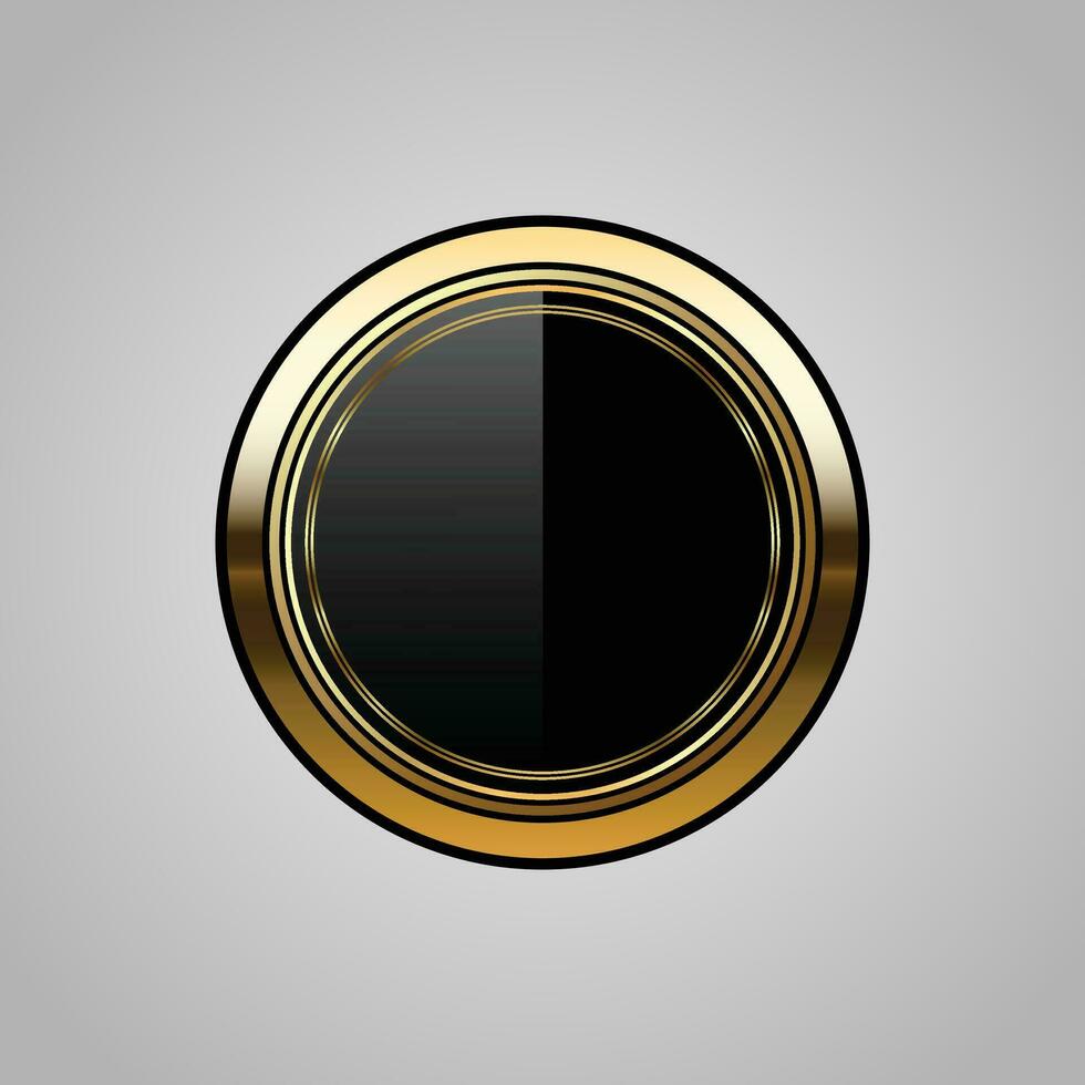 Luxury golden black badges and labels. Retro vintage circle badge design vector