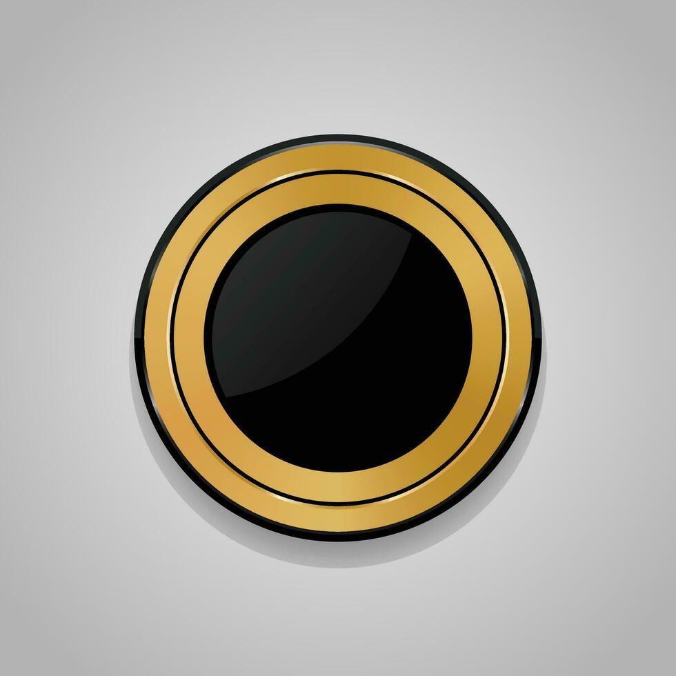 Luxury golden black badges and labels. Retro vintage circle badge design vector
