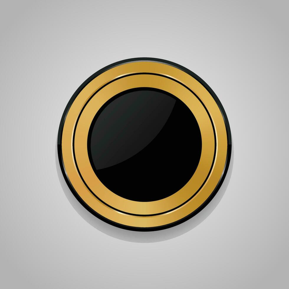 lujo dorado negro insignias y etiquetas. retro Clásico circulo Insignia diseño vector