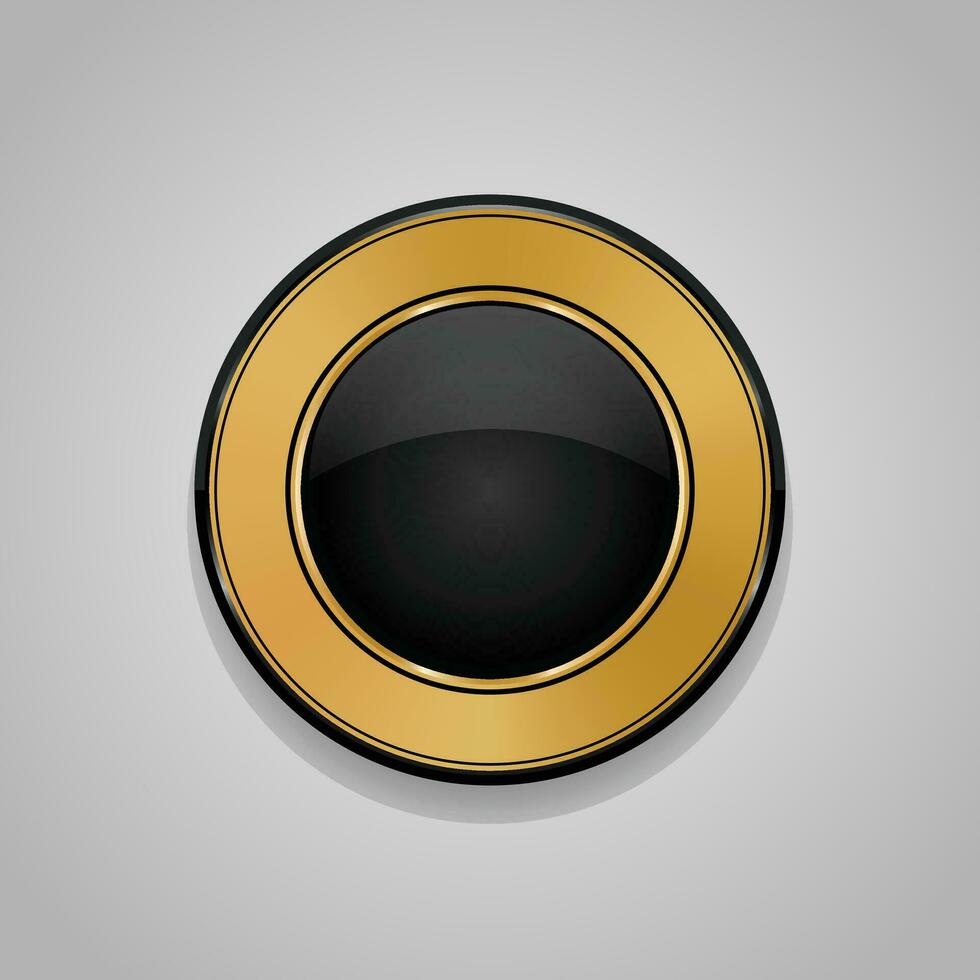 Luxury golden black badges and labels. Retro vintage circle badge design vector