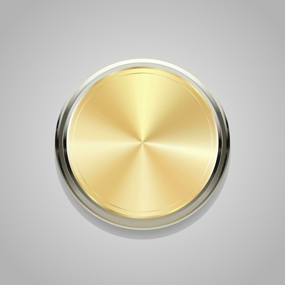 Luxury silver badges and labels. Retro vintage circle badge design vector