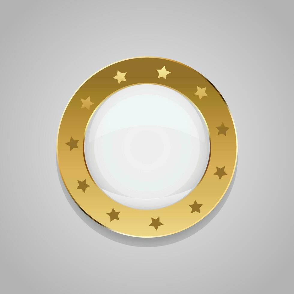Luxury golden badges and labels. Retro vintage circle badge design vector