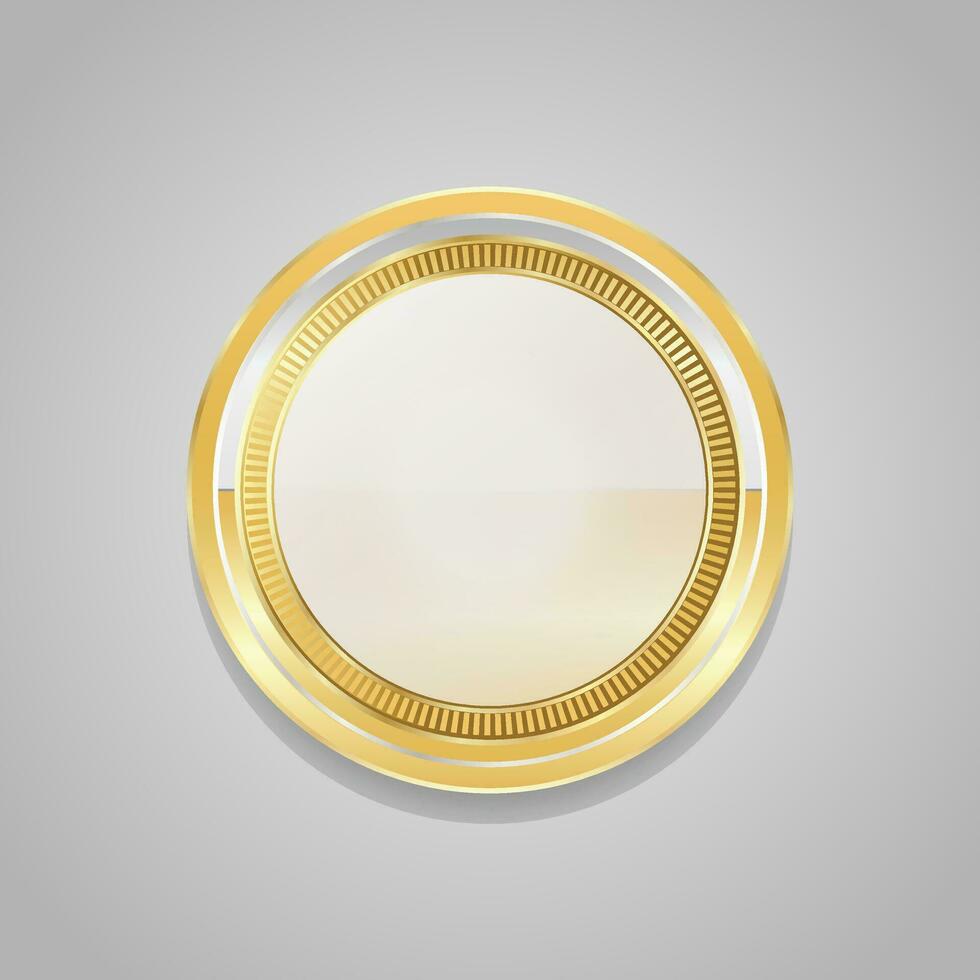 Luxury golden badges and labels. Retro vintage circle badge design vector