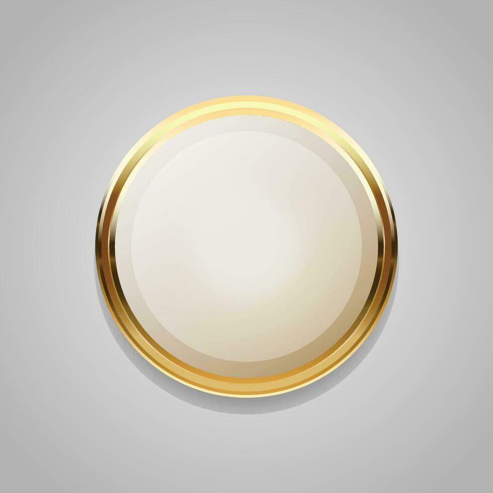 Luxury golden badges and labels. Retro vintage circle badge design vector