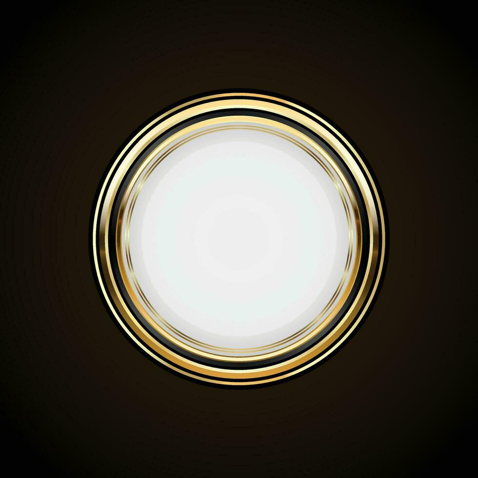 Luxury golden badges and labels. Retro vintage circle badge design vector
