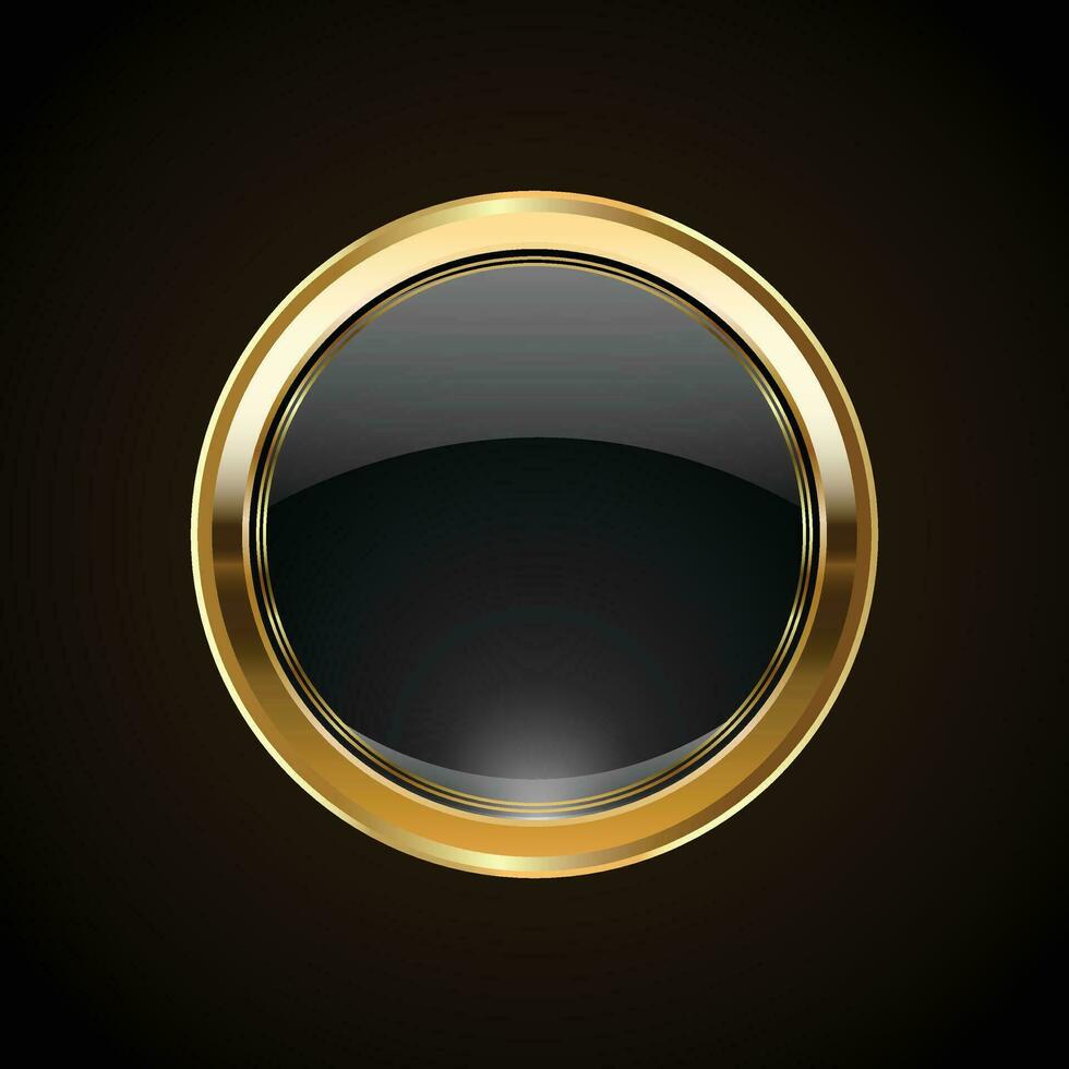 Luxury golden badges and labels. Retro vintage circle badge design vector