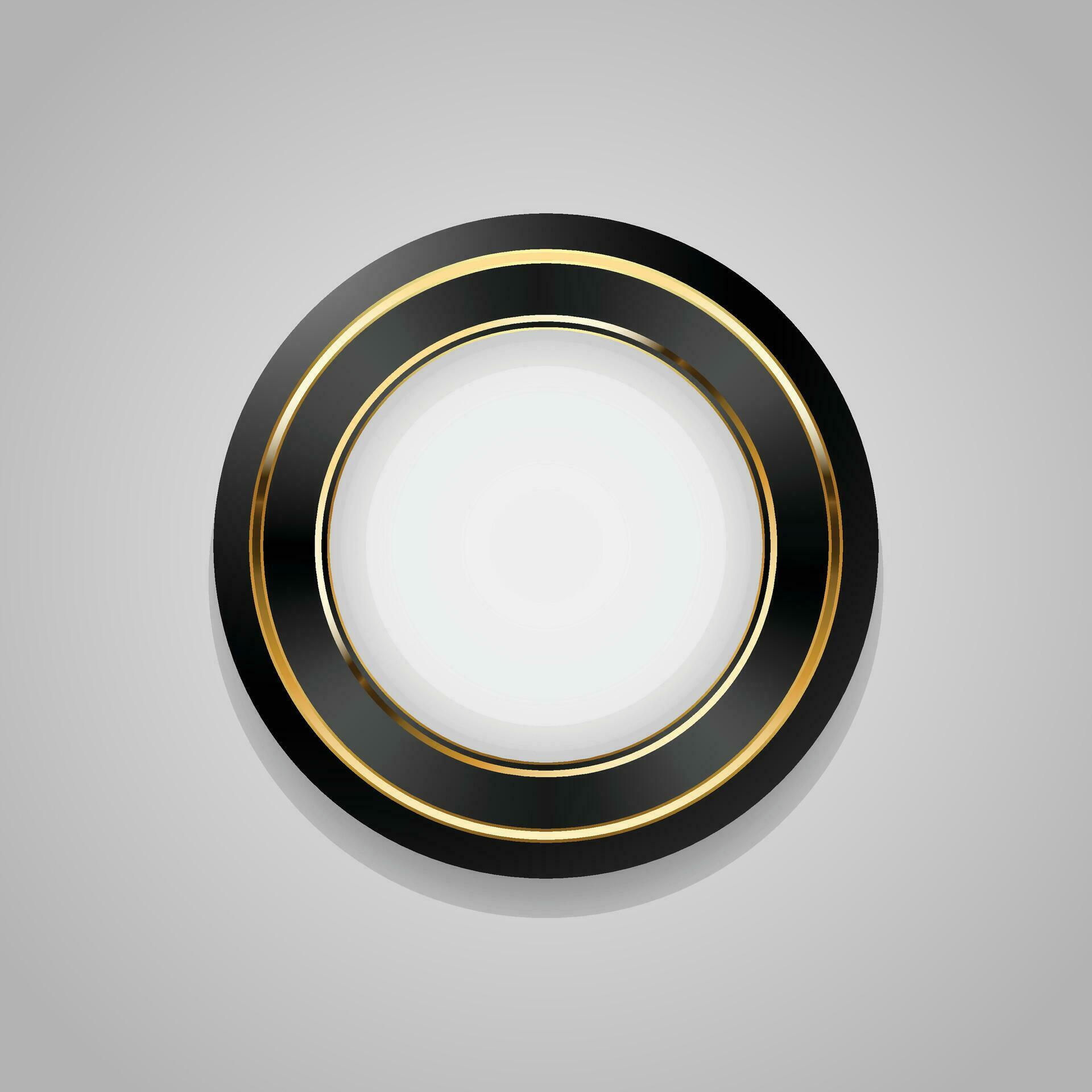 Luxury golden black badges and labels. Retro vintage circle badge