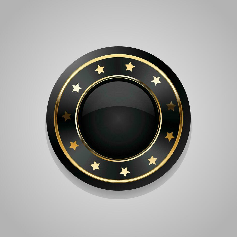 Luxury golden black badges and labels. Retro vintage circle badge design vector