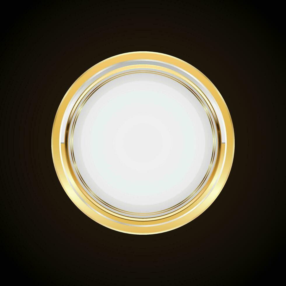 Luxury golden badges and labels. Retro vintage circle badge design vector