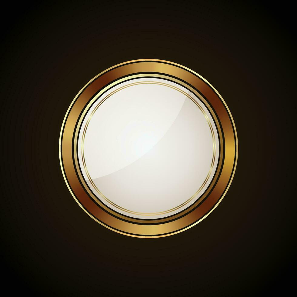 Luxury golden badges and labels. Retro vintage circle badge design vector