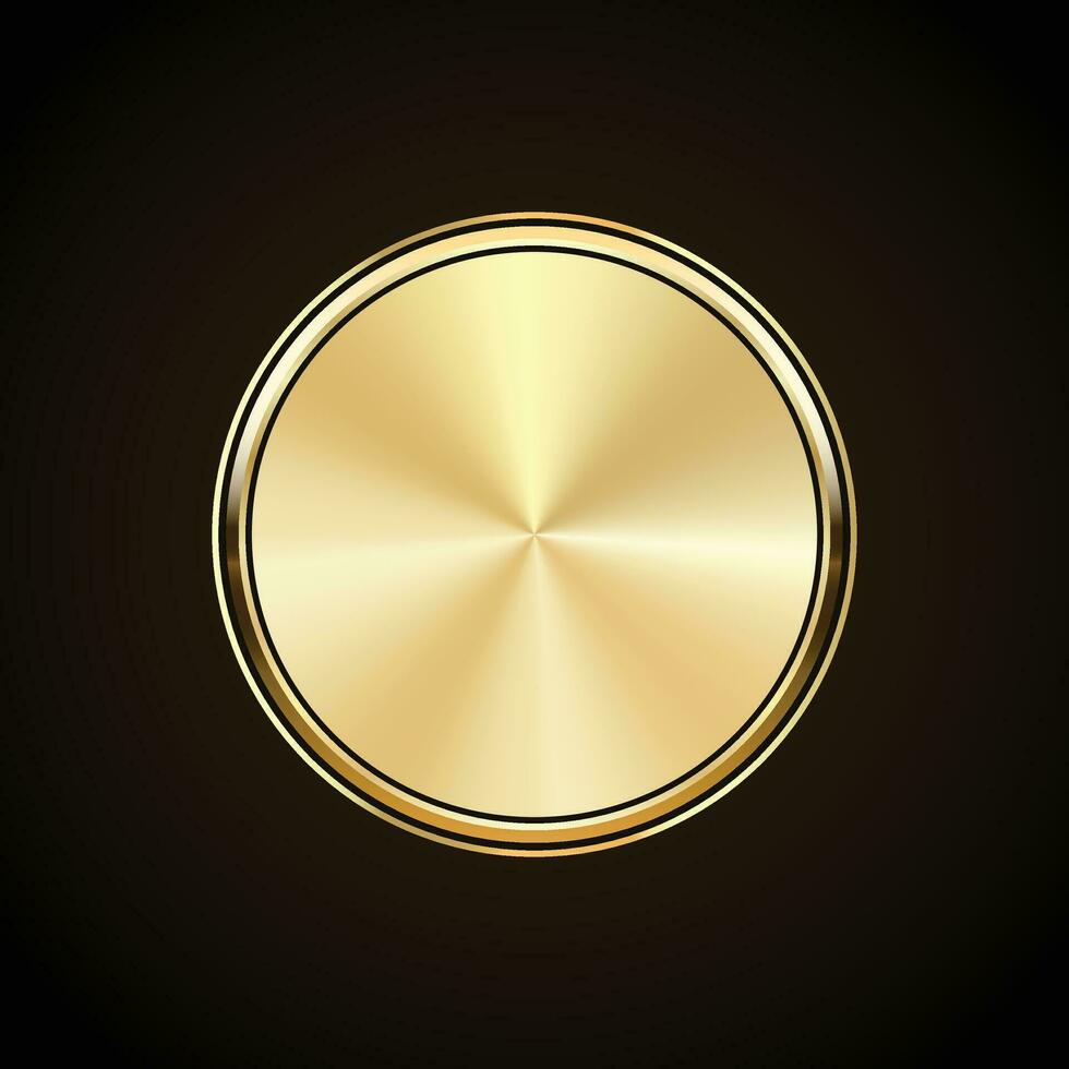 Luxury golden badges and labels. Retro vintage circle badge design vector