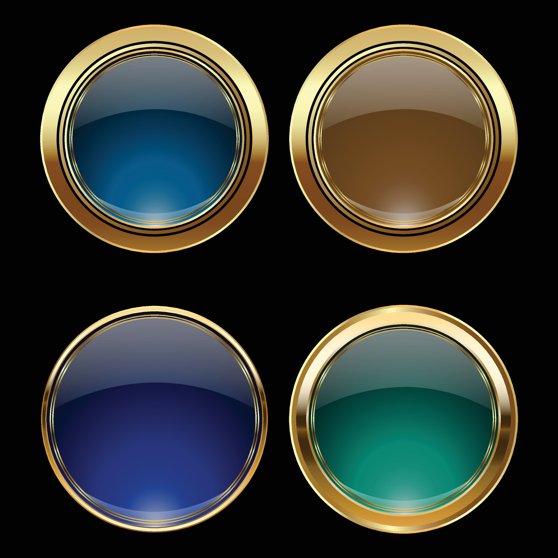 Luxury golden badges and labels. Retro vintage circle badge design